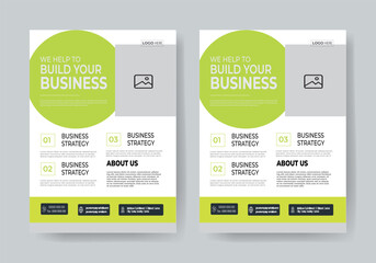 Flyer Mockup business flyer template one color design