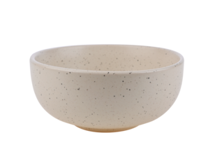 Ceramic Stoneware White Speckled bowl on transparent png