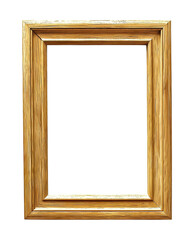 Fototapeta premium Simple Blank Wooden Frame Isolated Without Background for Artwork.