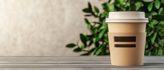 Modern Coffee Shop Loyalty Card Promotion with Copy Space for Text and