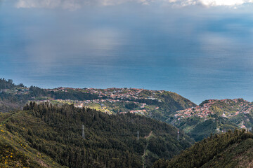 Obraz premium Landscape around Rabacal and Levada do Risco on the island of Madeira