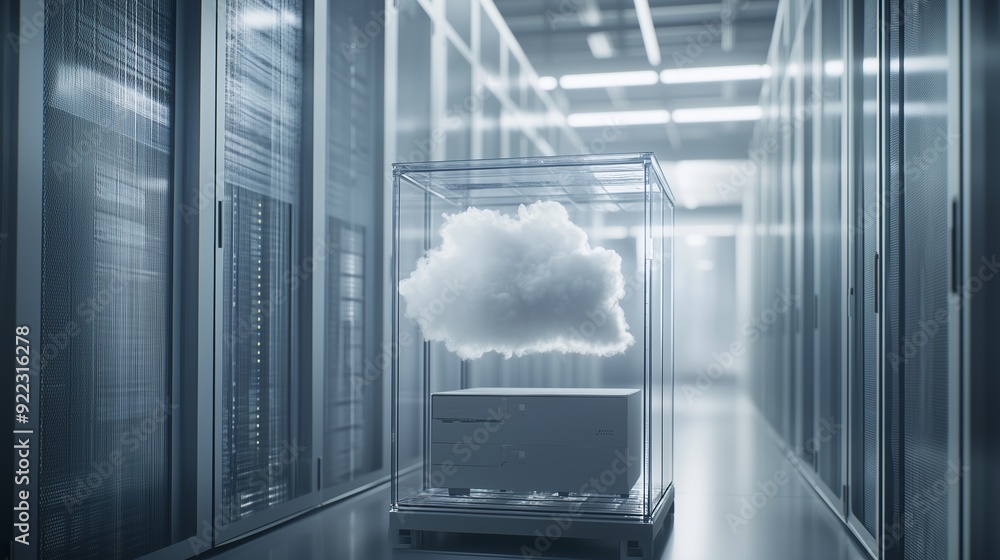 Poster cloud data storage visualization in a modern data center environment