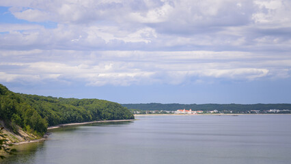 Coast on Ruegen on a cloudy day in summer