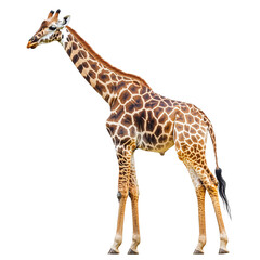 Obraz premium Giraffe isolated on transparent or white background 