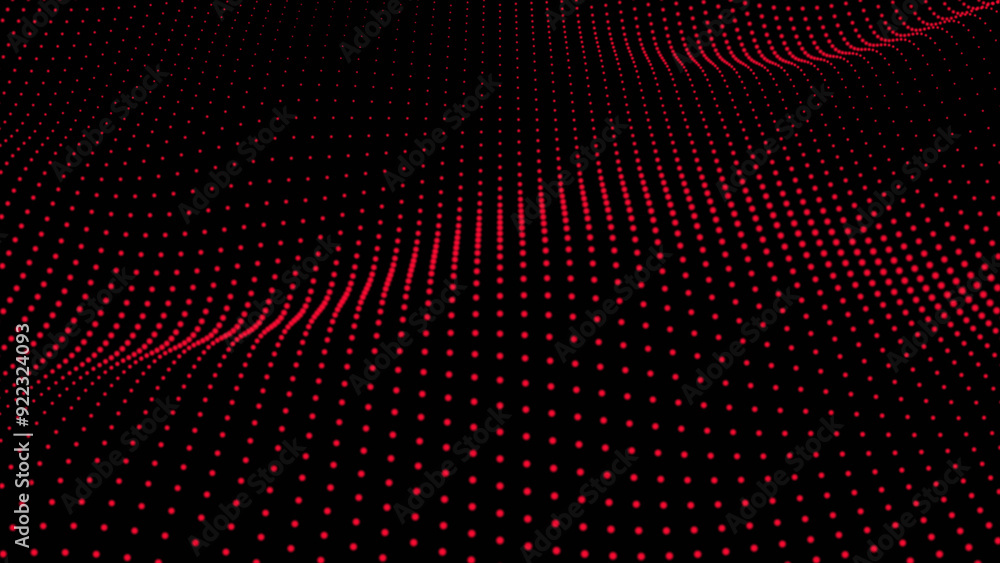 Aufkleber abstract digital wave of particles. futuristic point wave. abstract background with a dynamic wave. 