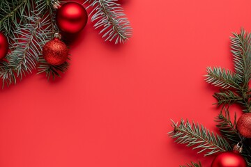 minimal christmas postcard theme with blank copy space isolated on background