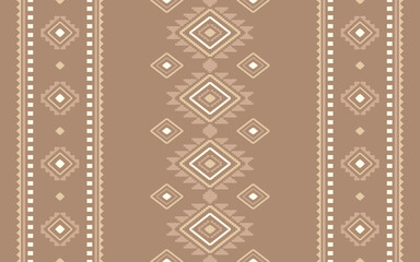 Ethnic Southwest Tribal Navajo Aztec Native American geometric ornamental seamless pattern fabric colorful design for textile printing