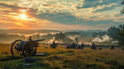 Battle of the American Civil War: Soldiers, Cannons, and Rolling Hills