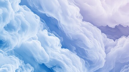 Soft pastel clouds in shades of blue and lavender drifting across a serene sky