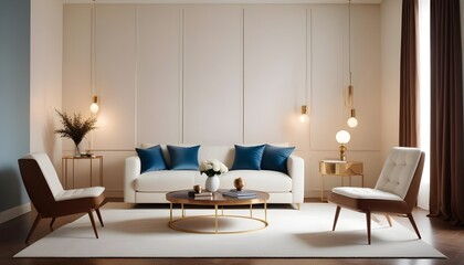 Photo interior modern design room 3d illustration