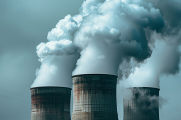 smoke from a chimney, industrial pollution  