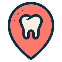 dental care clinic pin location icon