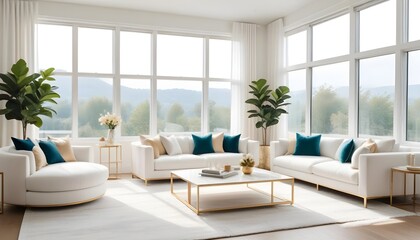 Fototapeta premium Photo interior modern design room 3d illustration