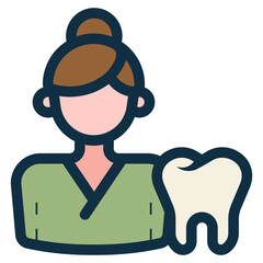 female dental nurse icon