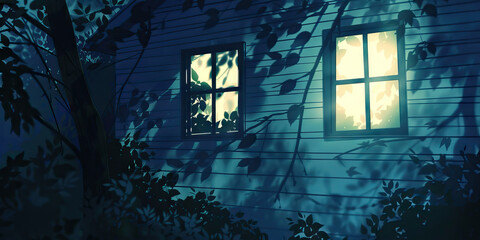 A safehouse, every surface covered in shadows, offering shelter to those who wish to hide from the world.