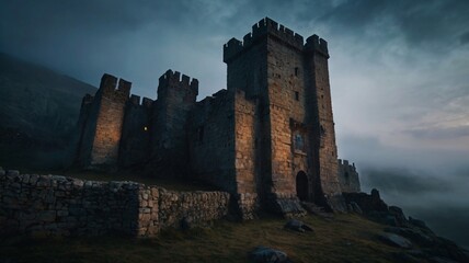 Fototapeta premium An ancient castle background 
