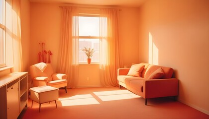 Fototapeta premium Photo interior modern design room 3d illustration