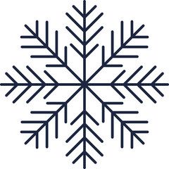Snowflake icon. Winter symbol. Linear style.