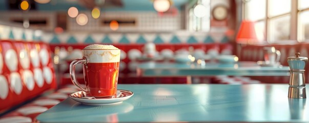A retro diner menu with dramatically increasing prices, vintage, bold colors, detailed