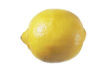 A ripe yellow lemon. This fruit is often associated with freshly squeezed juice, used in various culinary and beverages. It is also known for its health benefits due to its citric acid content.
