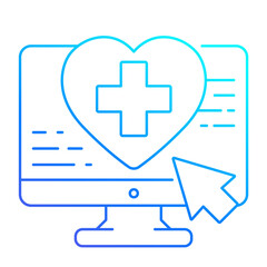 online medical services icon, linear
