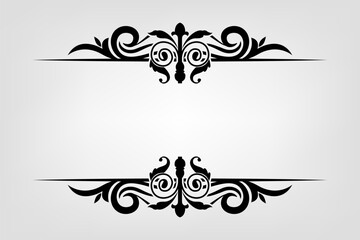 Classic Vintage Baroque Victorian Frames Separator Elements Classic Wedding Invitation