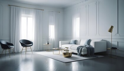 Photo interior modern design room 3d illustration