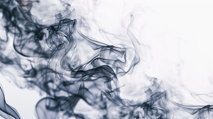 Fototapeta premium Mesmerizing Psychedelic Smoke Art: Vibrant Colors and Abstract Patterns on a Pure White Canvas