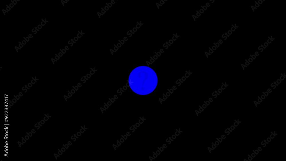 Poster question mark icon animation. asking for whats is the problem.