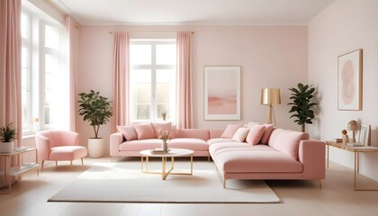 Fototapeta premium Photo interior modern design room 3d illustration