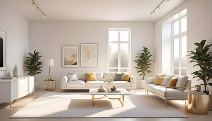 Fototapeta premium Photo interior modern design room 3d illustration