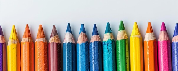Minimalist child coloring, single crayon, clean background