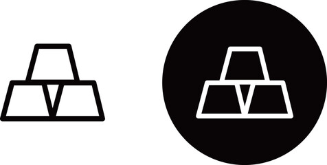 金塊のアイコン素材