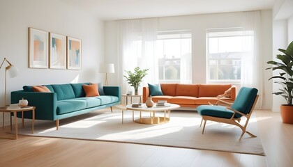 Photo interior modern design room 3d illustration