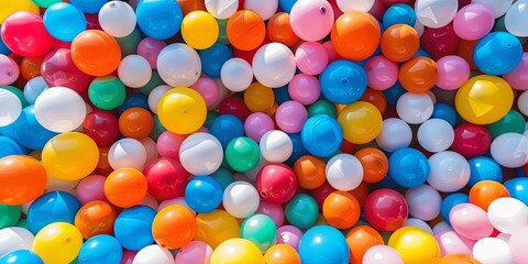 Obraz premium Colorful balloons close up.
