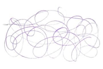 Purple pencil lines on transparent background.