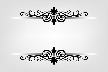 Classic Vintage Baroque Victorian Frames Separator Elements Classic Wedding Invitation