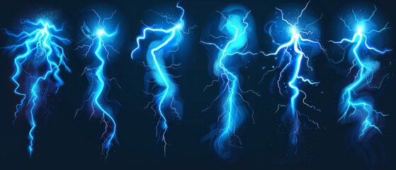 Picture-perfect shot of a cartoon lightning animation, showcasing animated frames electric strikes