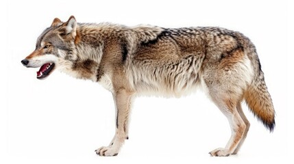 Obraz premium Wolf Standing Profile