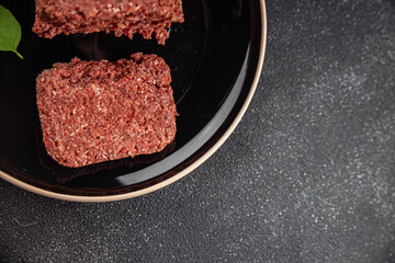 ham spam luncheon canned meat fresh meal food snack on the table copy space foodbackground rustic...