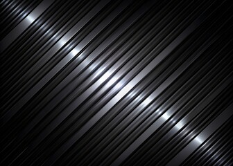 Obraz premium Dark mysterious abstract background featuring diagonal black stripes on a black light gradient, creating a dramatic and futuristic visual effect.