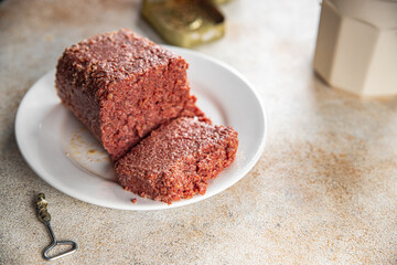 ham spam luncheon canned meat fresh meal food snack on the table copy space foodbackground rustic top view