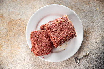 ham spam luncheon canned meat fresh meal food snack on the table copy space foodbackground rustic top view