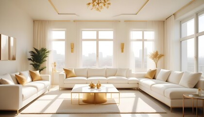 Fototapeta premium Photo interior modern design room 3d illustration