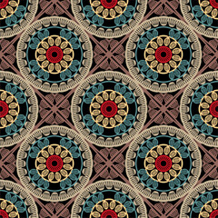 Pattern with crochet granny square wallpaper handmade decorative art design print 