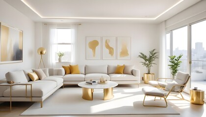 Fototapeta premium Photo interior modern design room 3d illustration