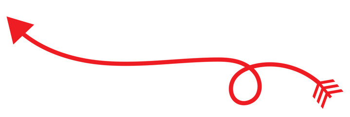 Red arrow Right vector Direction isolated on a white background. Simple red arrow