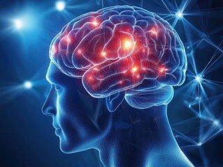 Cognitive neuroscience applications, interconnected brain regions, scientific exploration of cognitive processes