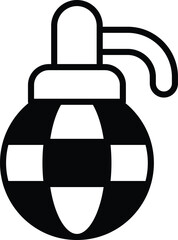 a Hand grenade icon in line style