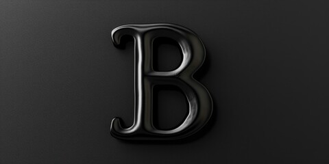 Stylish, shiny metallic BB lettering against a dark background.